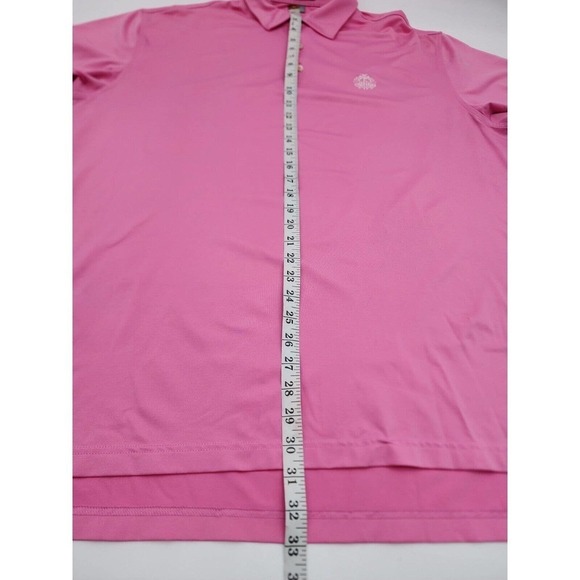 Peter Millar Southern Comfort Golf Polo Country Club Logo Pink Mens Size XL - Picture 7 of 10